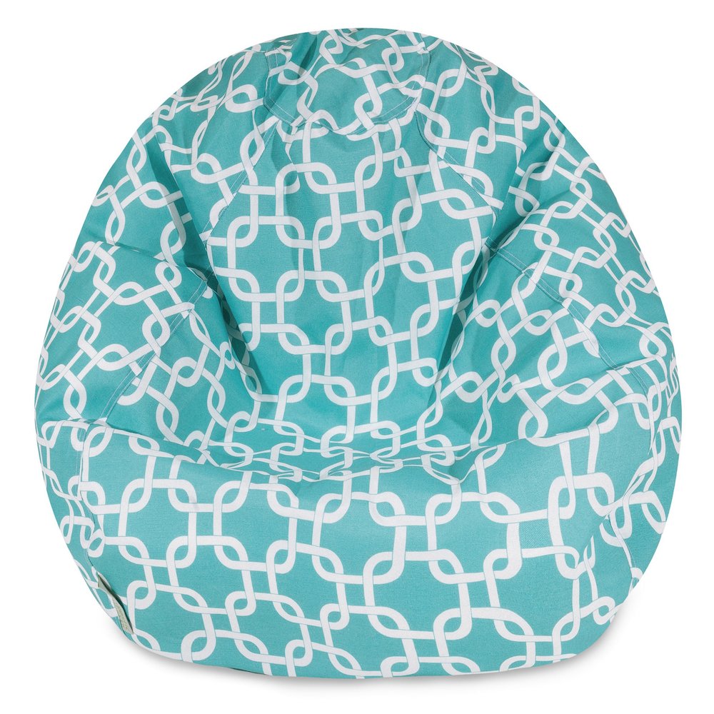 Majestic Home Goods Small Bean Bag Links Teal. Picture 1