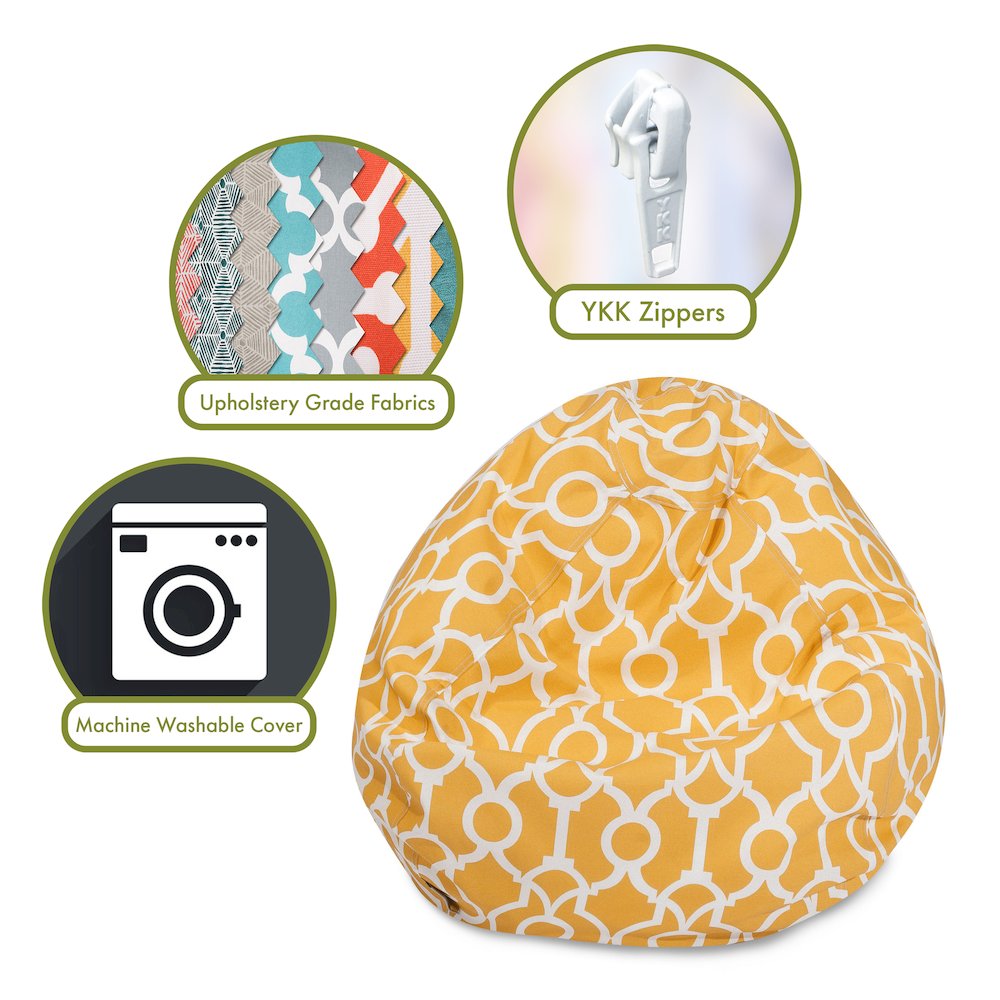 Majestic Home Goods Small Bean Bag Athens Citrus. Picture 2
