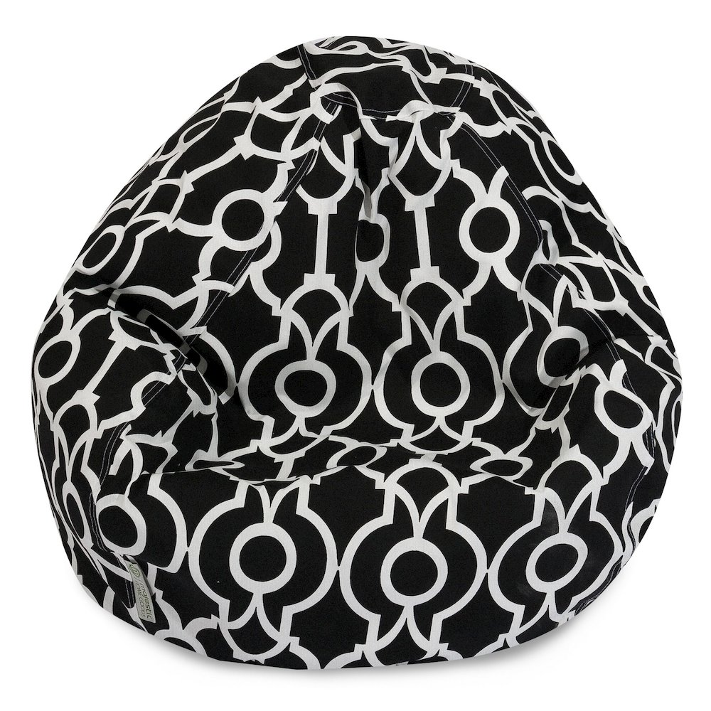 Majestic Home Goods Small Bean Bag Athens Black. Picture 1