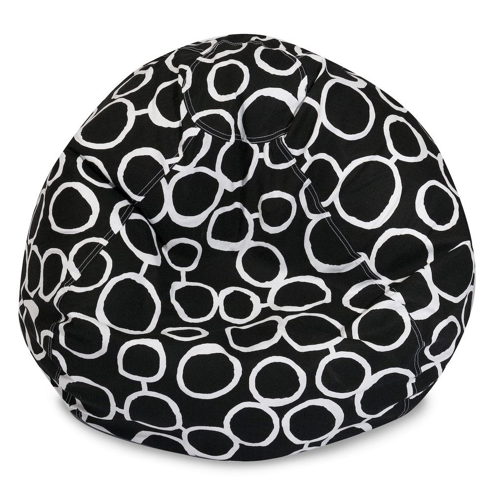 Majestic Home Goods Small Bean Bag Fusion Black. Picture 1