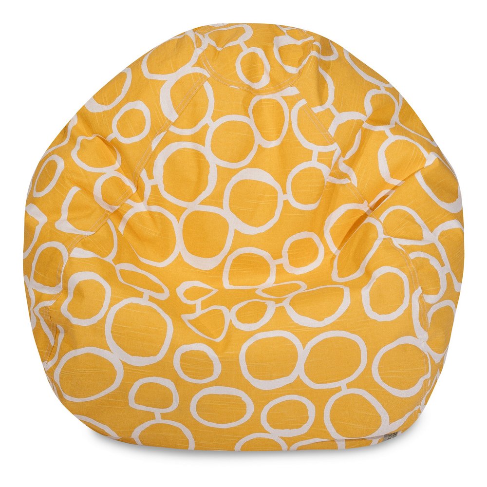Majestic Home Goods Small Bean Bag Fusion Yellow. Picture 1