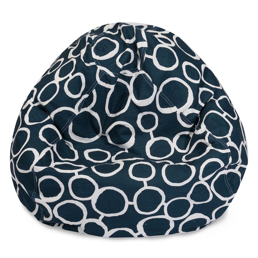Majestic Home Goods Small Bean Bag Fusion Navy. Picture 1