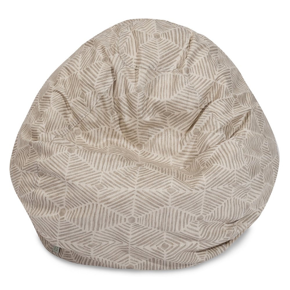 Majestic Home Goods Small Bean Bag Charlie Beige Metallic. Picture 1