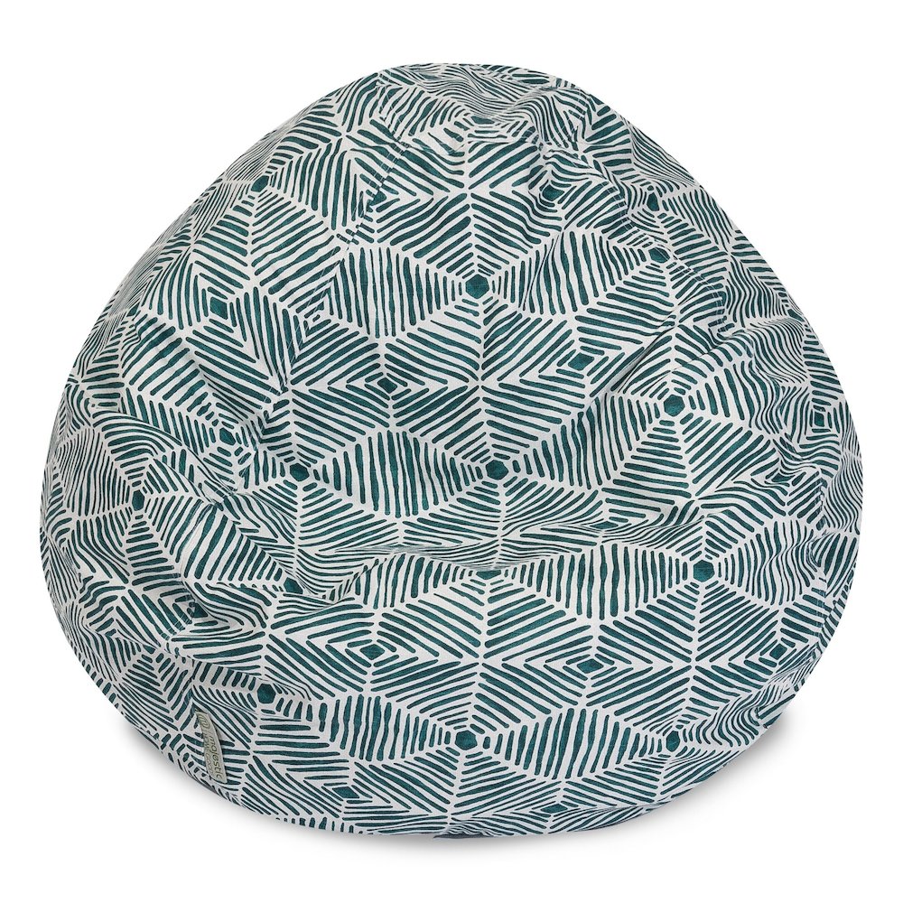 Majestic Home Goods Small Bean Bag Charlie Emerald. Picture 1