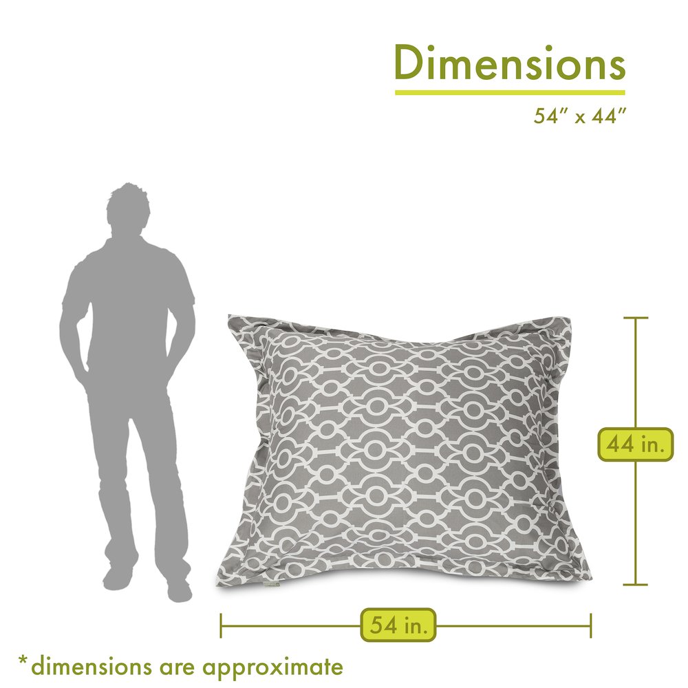 Majestic Home Goods Floor Pillow Athens Gray. Picture 2