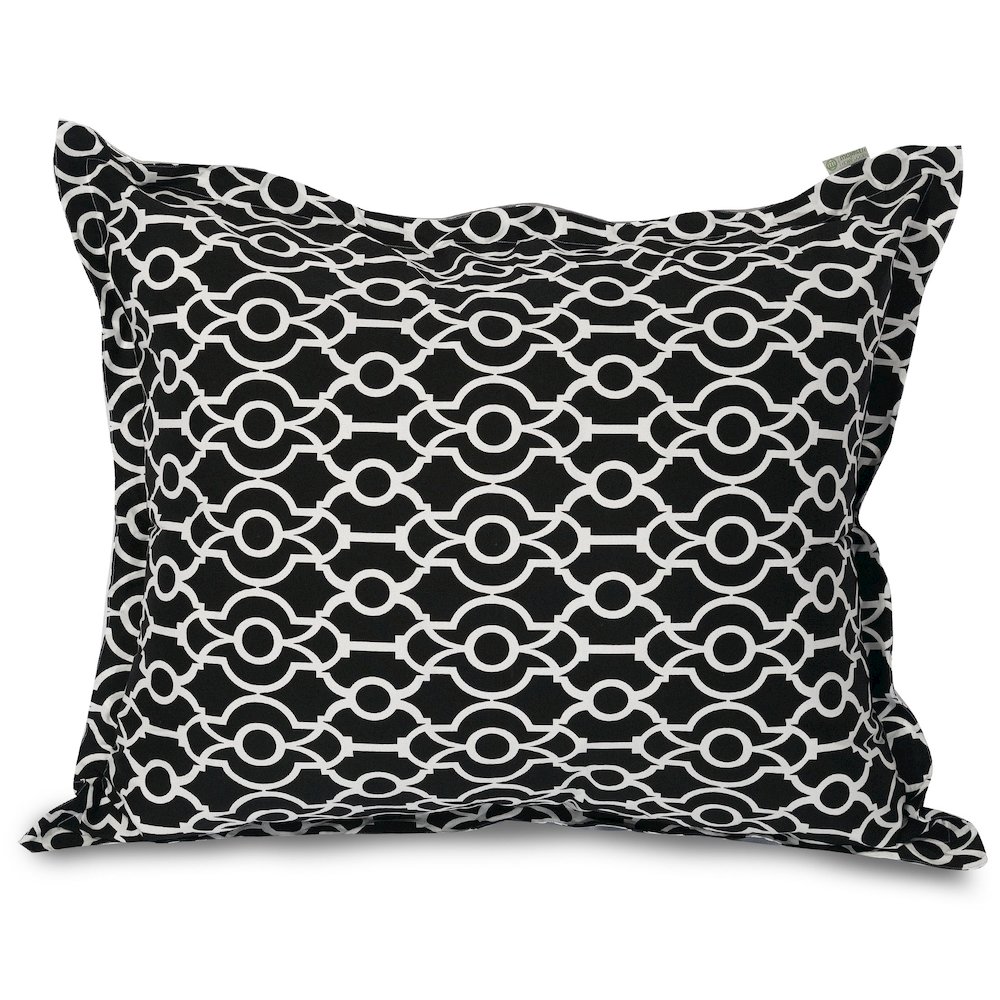 Majestic Home Goods Floor Pillow Athens Black. Picture 1