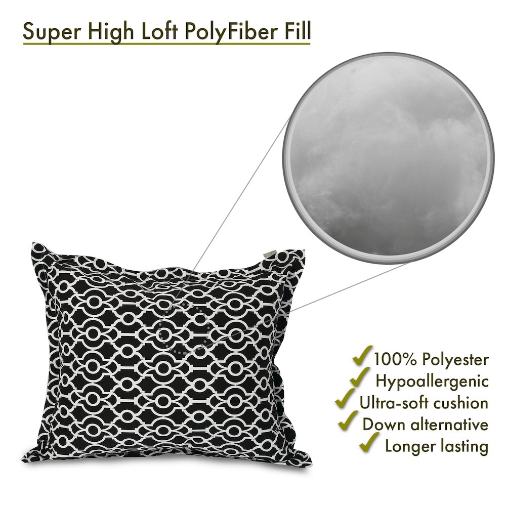 Majestic Home Goods Floor Pillow Athens Black. Picture 3