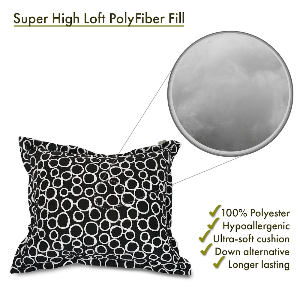 Majestic Home Goods Floor Pillow Fusion Black. Picture 3
