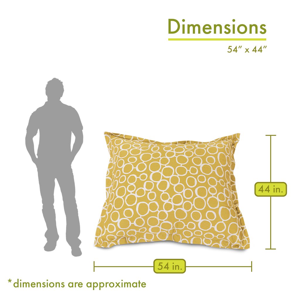 Majestic Home Goods Floor Pillow Fusion Yellow. Picture 2