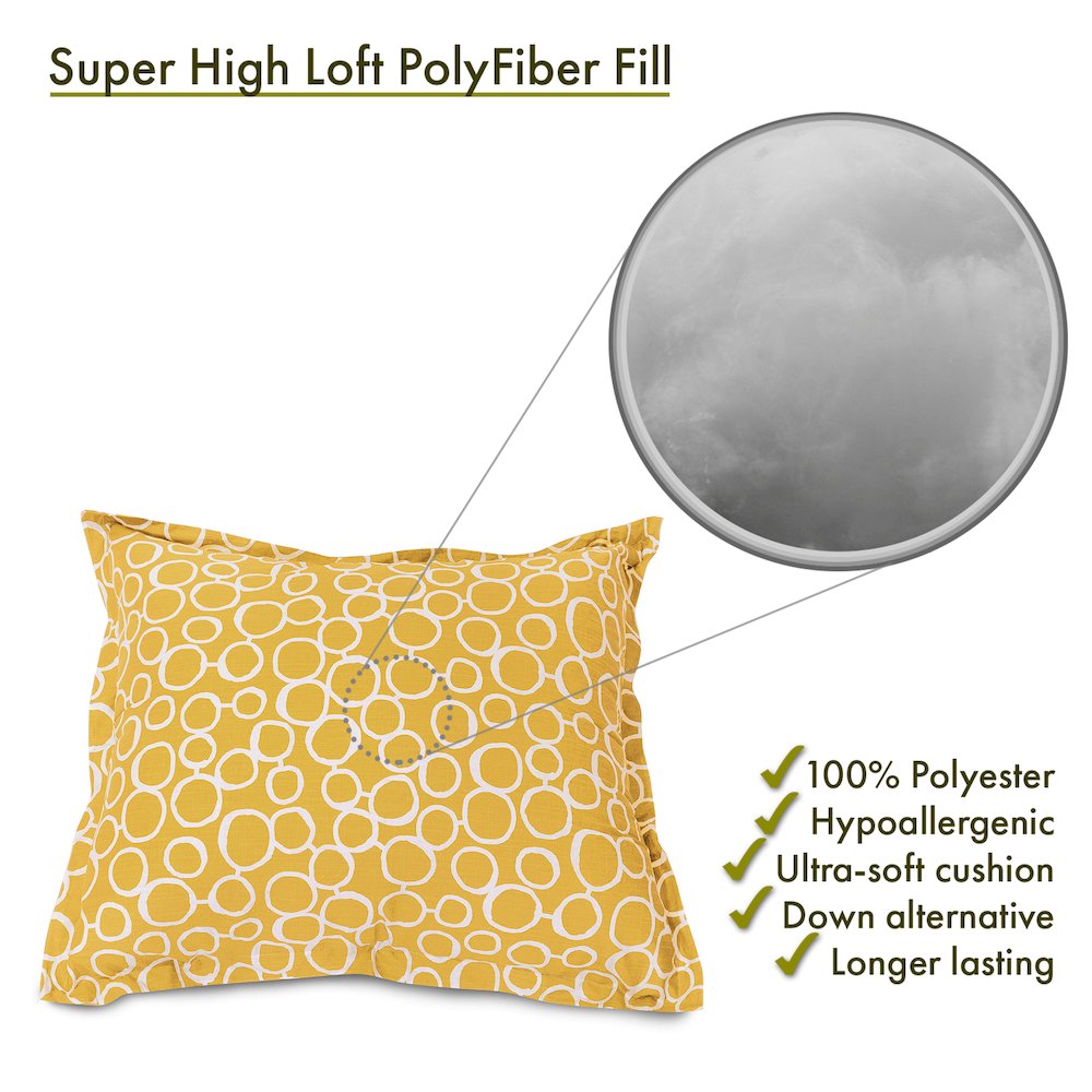 Majestic Home Goods Floor Pillow Fusion Yellow. Picture 3