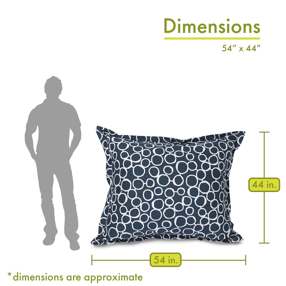 Majestic Home Goods Floor Pillow Fusion Navy. Picture 2