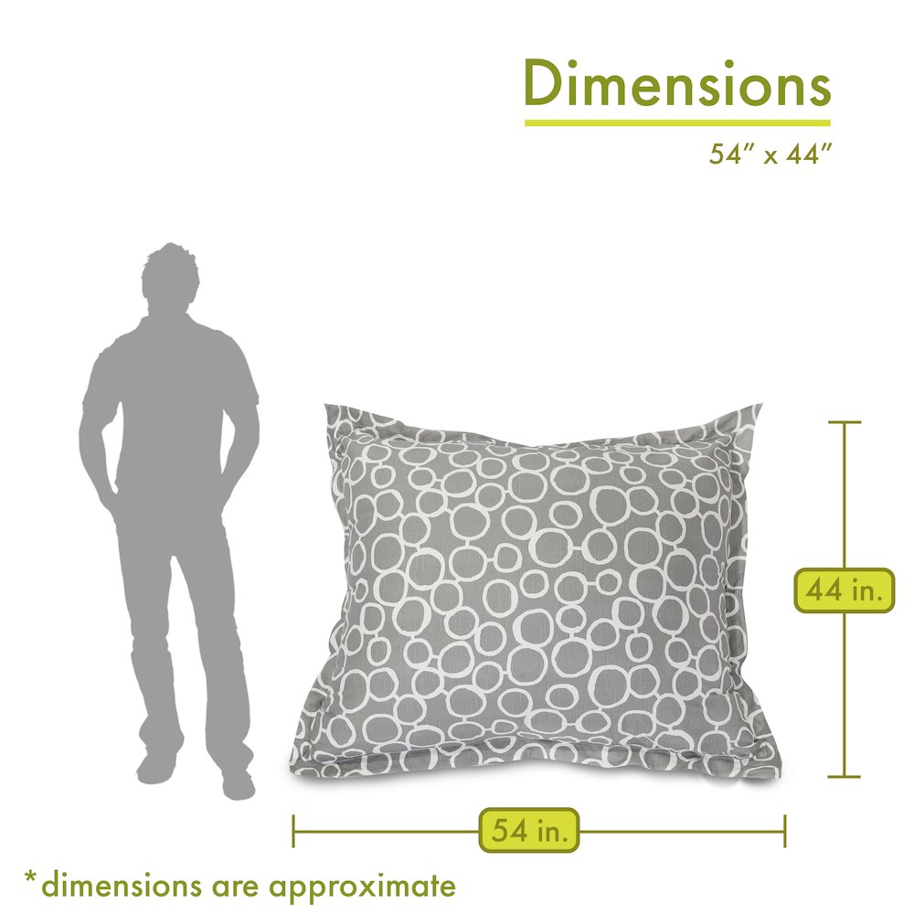 Majestic Home Goods Floor Pillow Fusion Gray. Picture 2