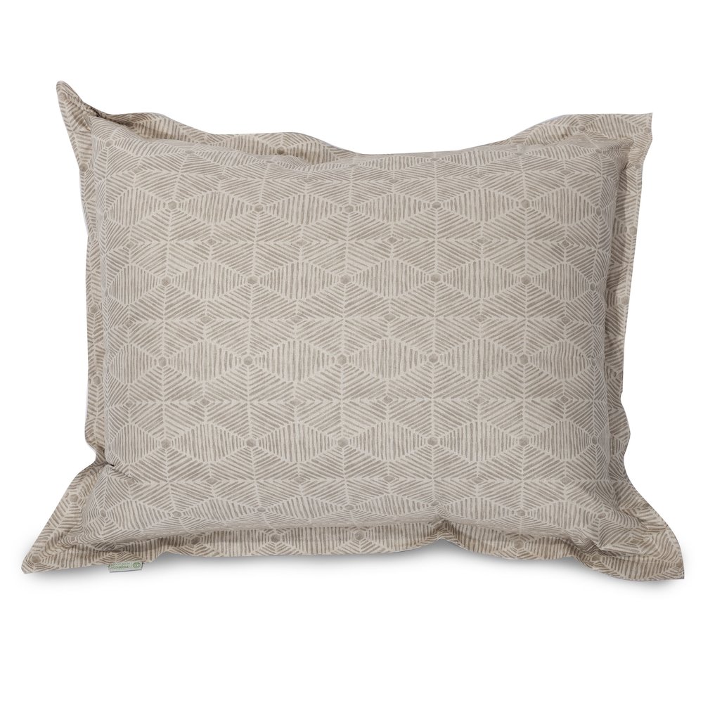 Majestic Home Goods Floor Pillow Charlie Beige Metallic. Picture 1