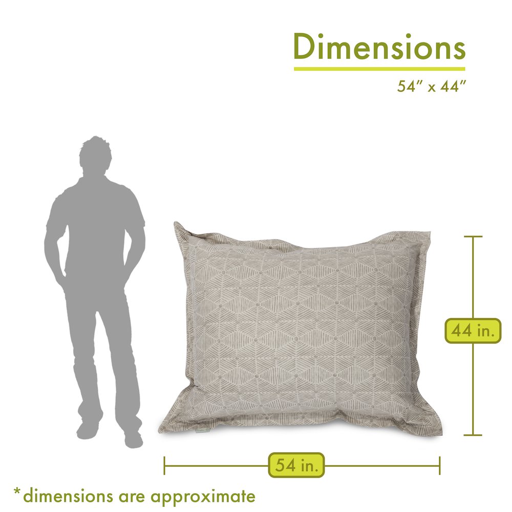 Majestic Home Goods Floor Pillow Charlie Beige Metallic. Picture 2