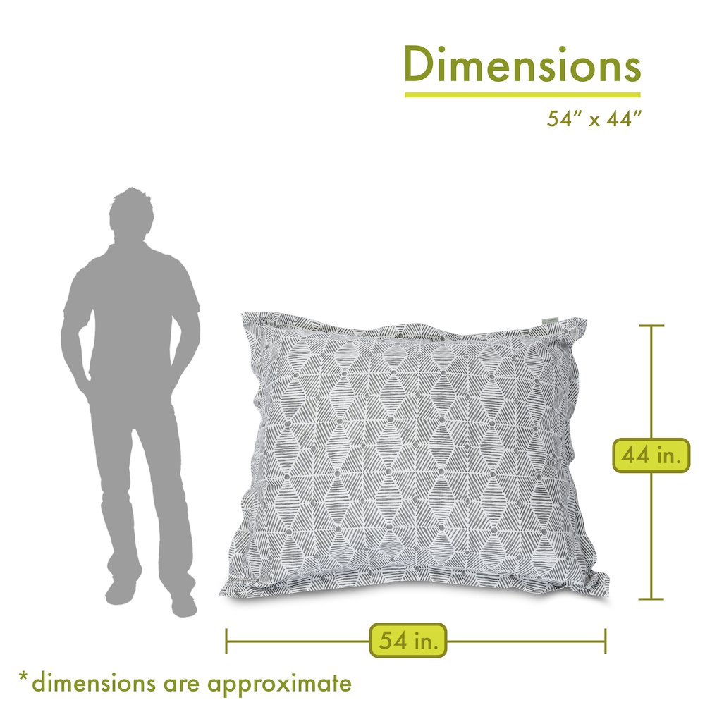 Majestic Home Goods Floor Pillow Charlie Gray. Picture 2
