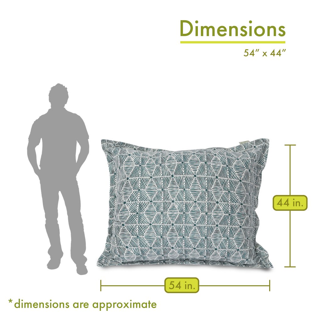 Majestic Home Goods Floor Pillow Charlie Emerald. Picture 2
