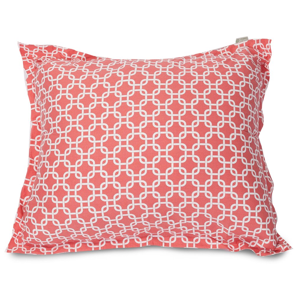 Majestic Home Goods Floor Pillow Links Coral. Picture 1