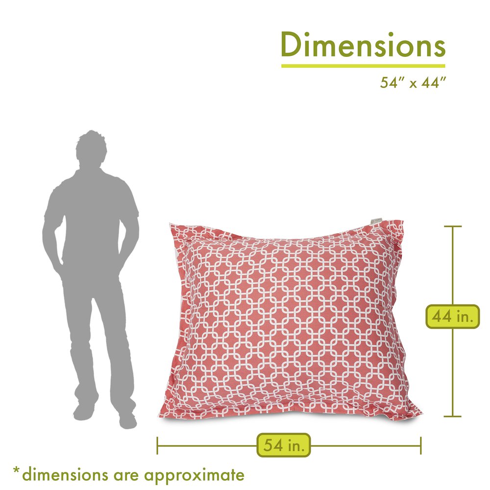 Majestic Home Goods Floor Pillow Links Coral. Picture 2