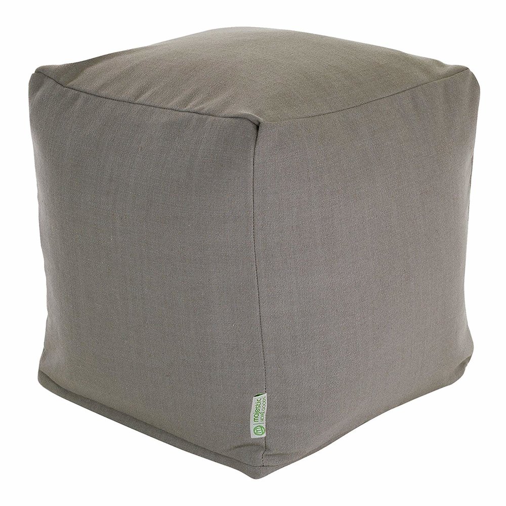 Majestic Home Goods Cube Pouf Wales Gray. Picture 1
