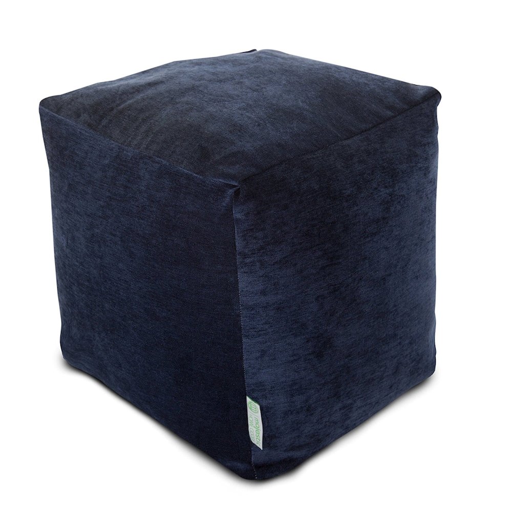 Majestic Home Goods Cube Pouf Villa Navy. Picture 1