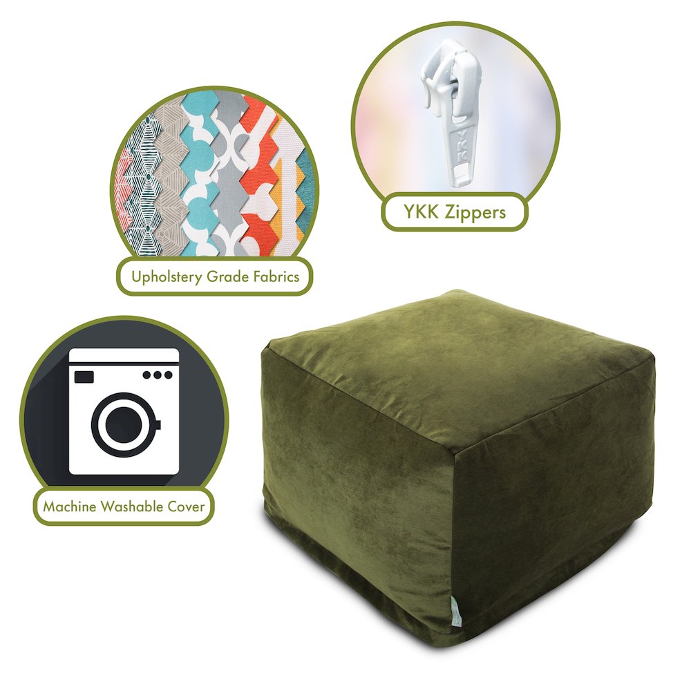 Majestic Home Goods Ottoman Pouf Villa Fern. Picture 2