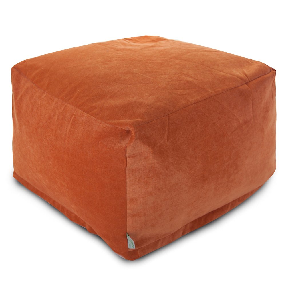 Majestic Home Goods Ottoman Pouf Villa Orange. Picture 1