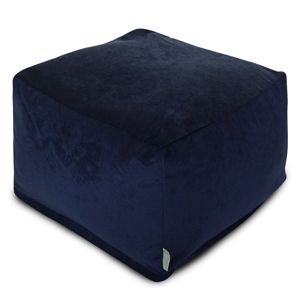 Majestic Home Goods Ottoman Pouf Villa Navy. Picture 1