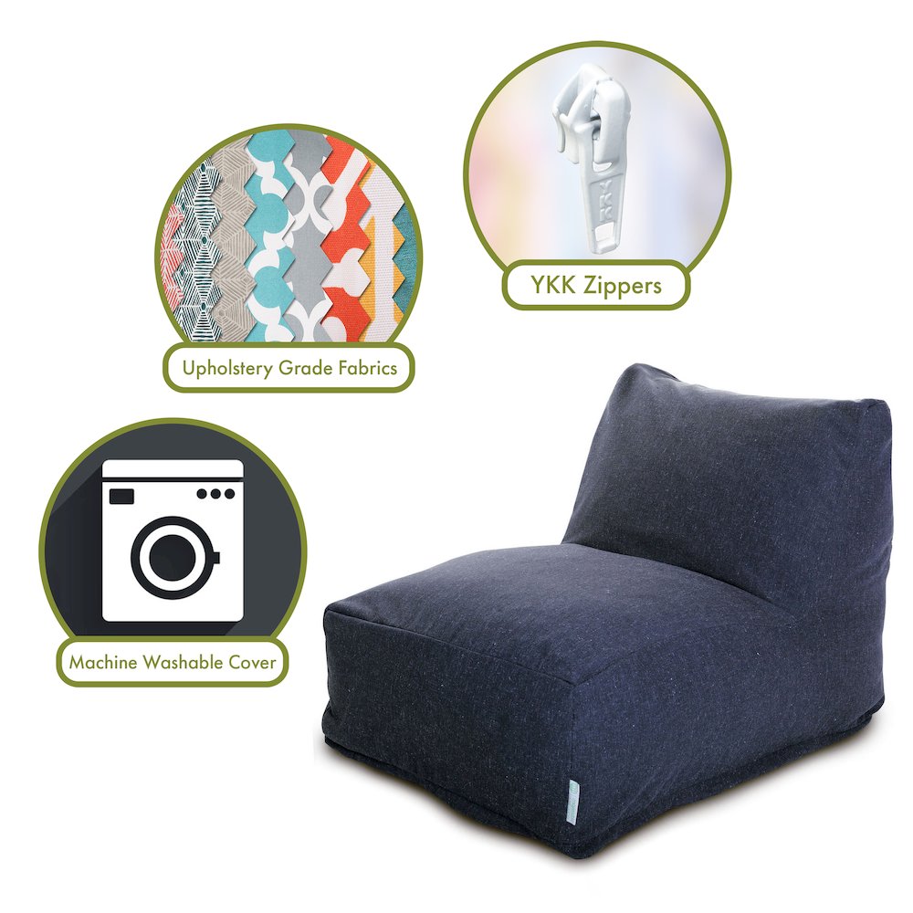Majestic Home Goods Chair Lounger Wales Navy. Picture 2