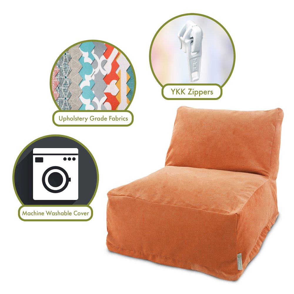 Majestic Home Goods Chair Lounger Villa Orange. Picture 2