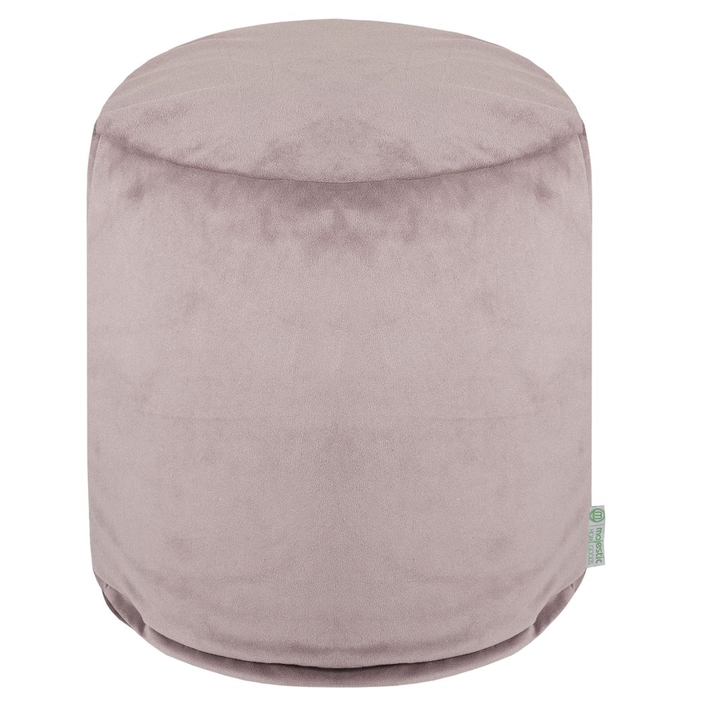 Majestic Home Goods Pouf Faux Suede steel. Picture 1