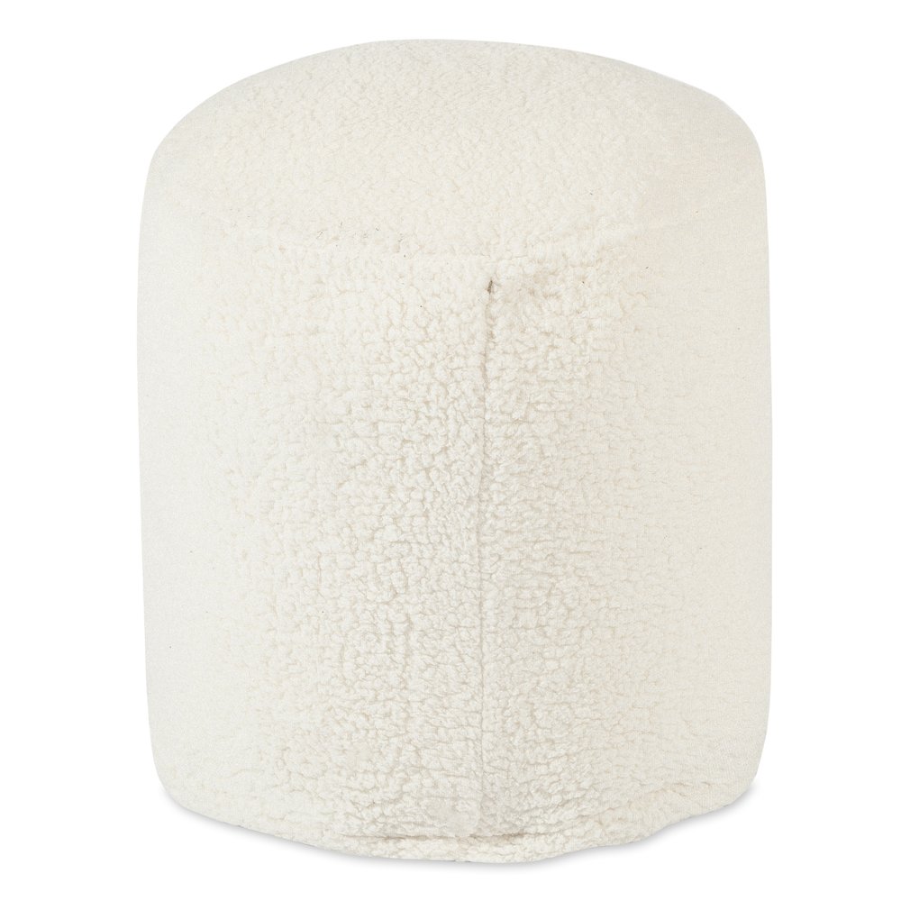Majestic Home Goods Pouf Sherpa Cream. Picture 1