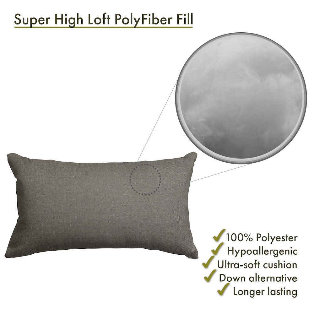 Majestic Home Goods Pillow 12x20 Wales Gray. Picture 2