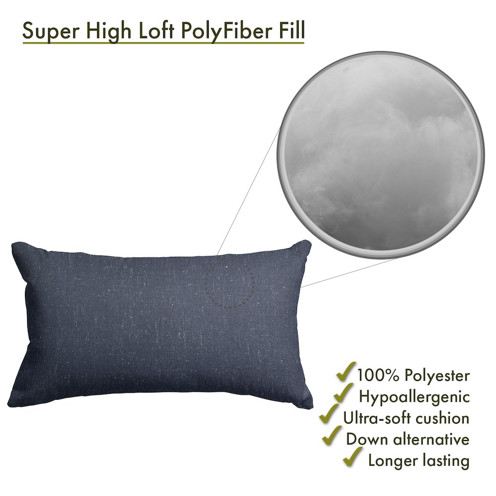 Majestic Home Goods Pillow 12x20 Wales Navy. Picture 2