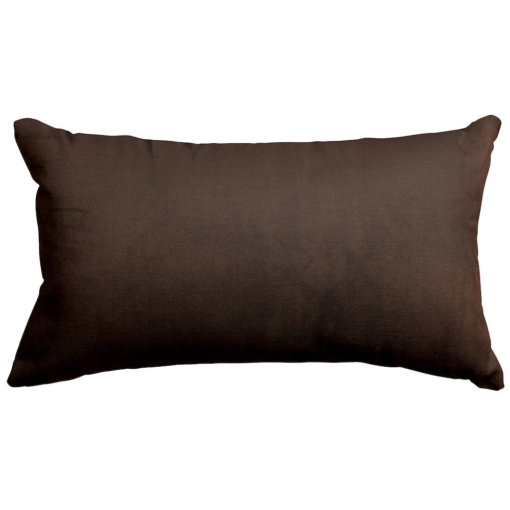 Majestic Home Goods Pillow 12x20 Faux Suede Dark Brown. Picture 1
