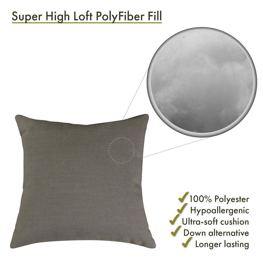 Majestic Home Goods Pillow 20x20 Wales Gray. Picture 2