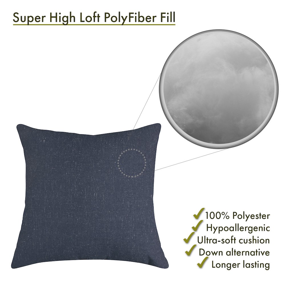 Majestic Home Goods Pillow 20x20 Wales Navy. Picture 2