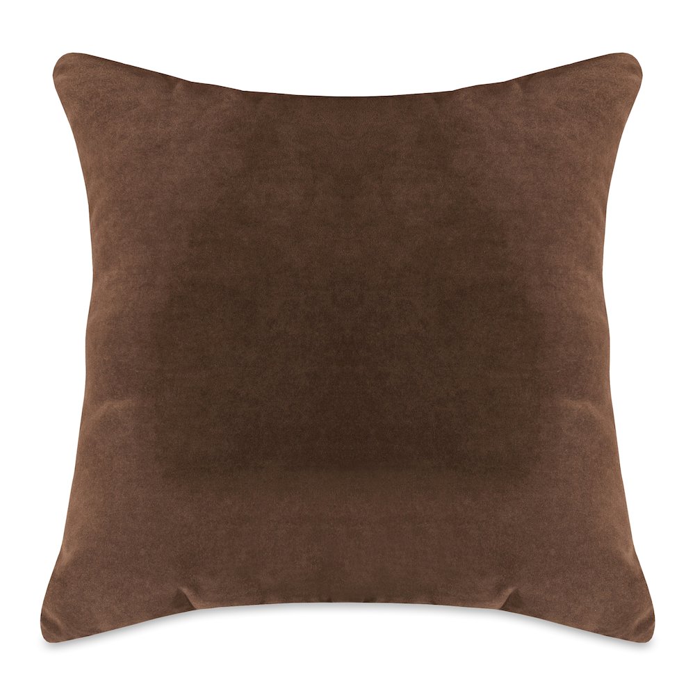 Majestic Home Goods Pillow 20x20 Faux Suede Dark Brown. Picture 1