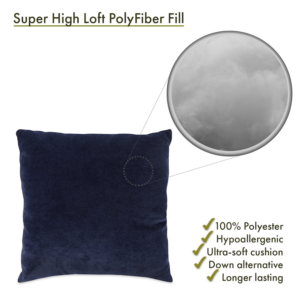 Majestic Home Goods Pillow 20x20 Villa Navy. Picture 2