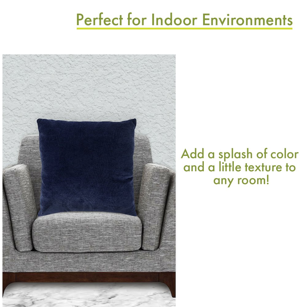 Majestic Home Goods Pillow 20x20 Villa Navy. Picture 4