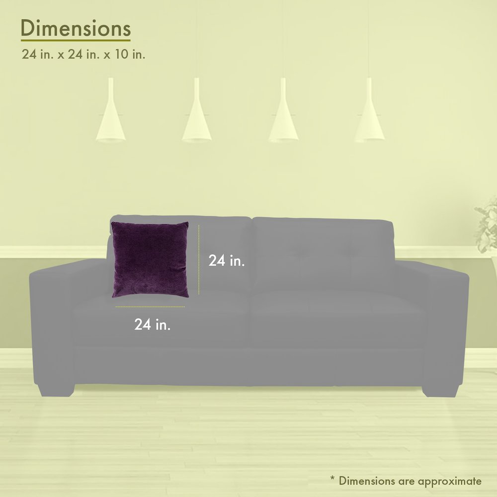 Majestic Home Goods Pillow 24x24 Villa Aubergine. Picture 3