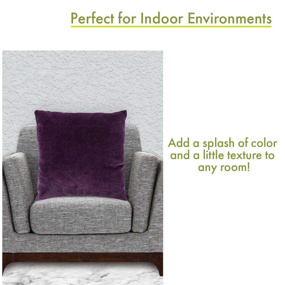 Majestic Home Goods Pillow 24x24 Villa Aubergine. Picture 4