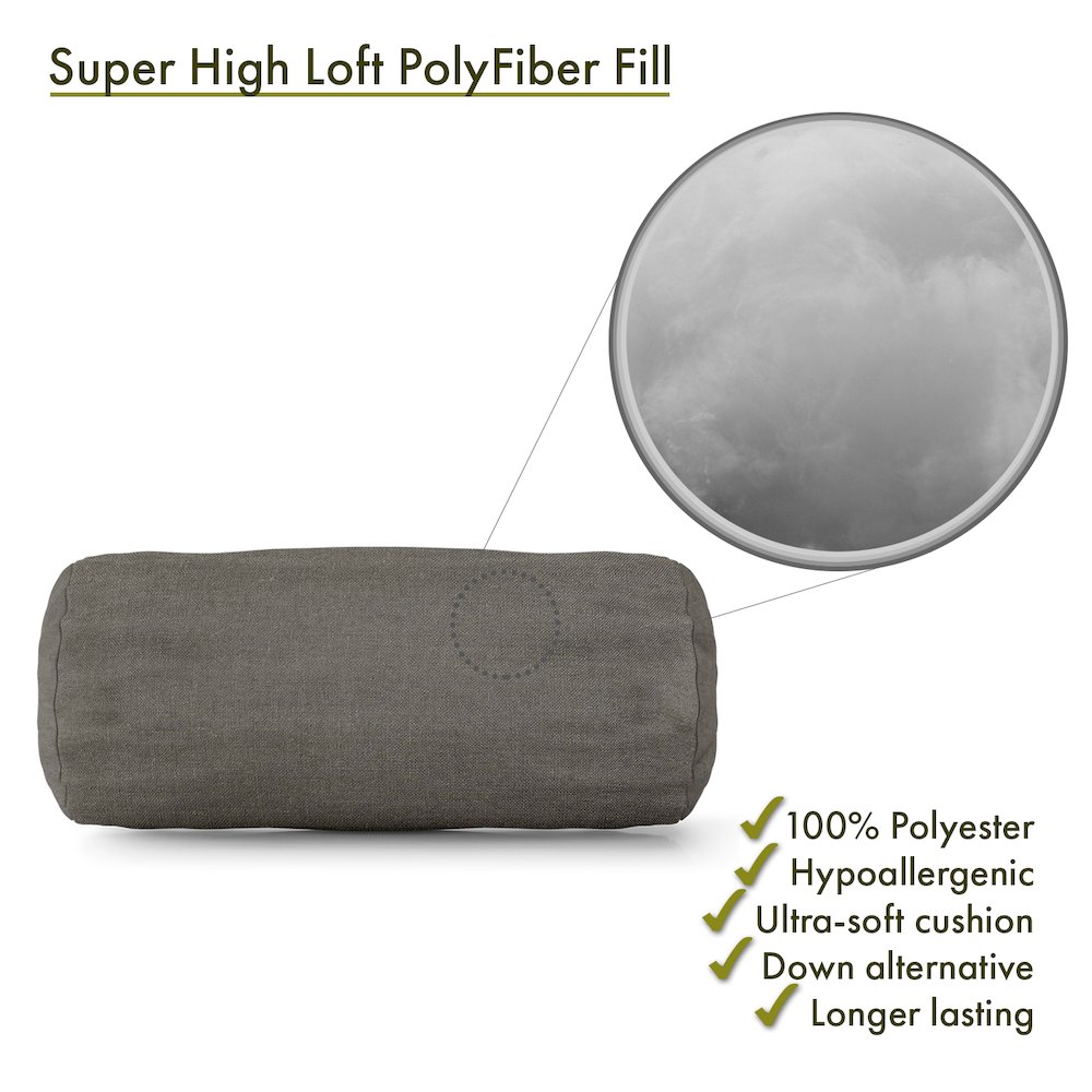 Majestic Home Goods Bolster Pillow Wales Gray. Picture 2