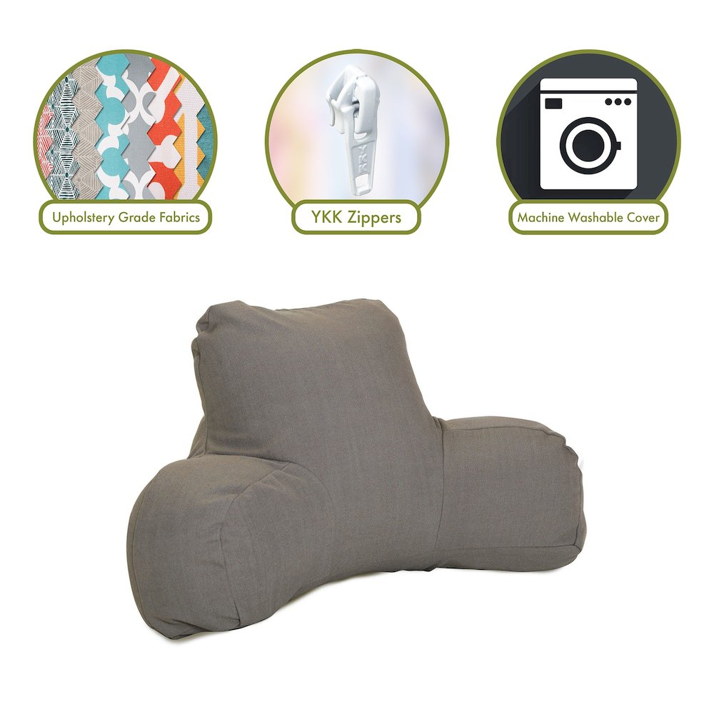 Majestic Home Goods Reading Pillow Wales Gray. Picture 2