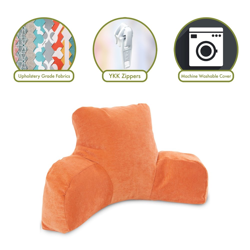 Majestic Home Goods Reading Pillow Villa Orange. Picture 2