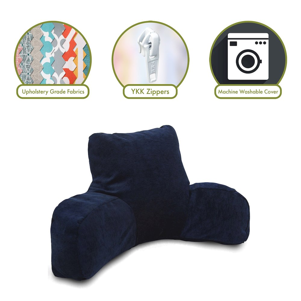 Majestic Home Goods Reading Pillow Villa Navy. Picture 2