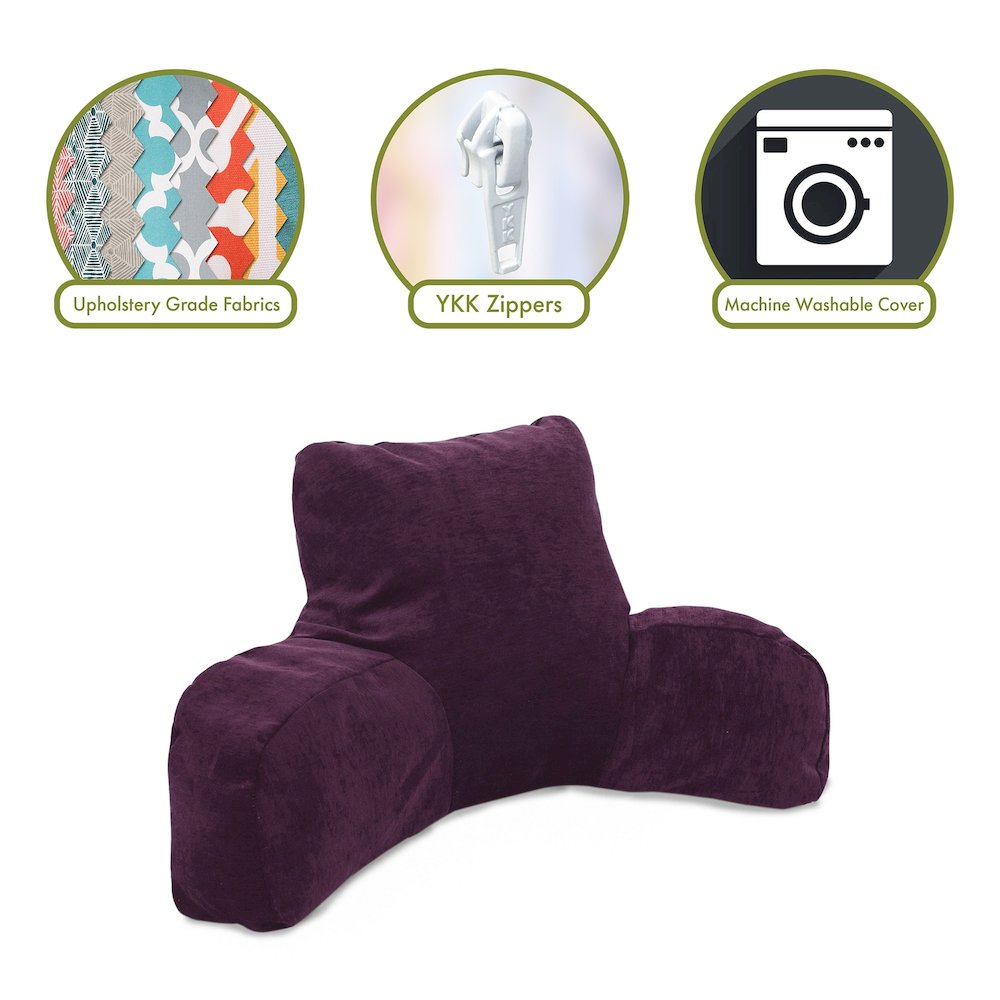 Majestic Home Goods Reading Pillow Villa Aubergine. Picture 2