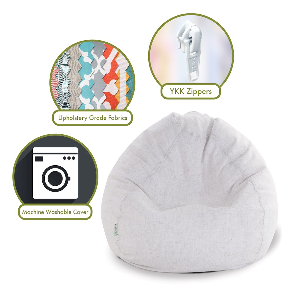 Majestic Home Goods Small Bean Bag Wales Magnolia. Picture 2