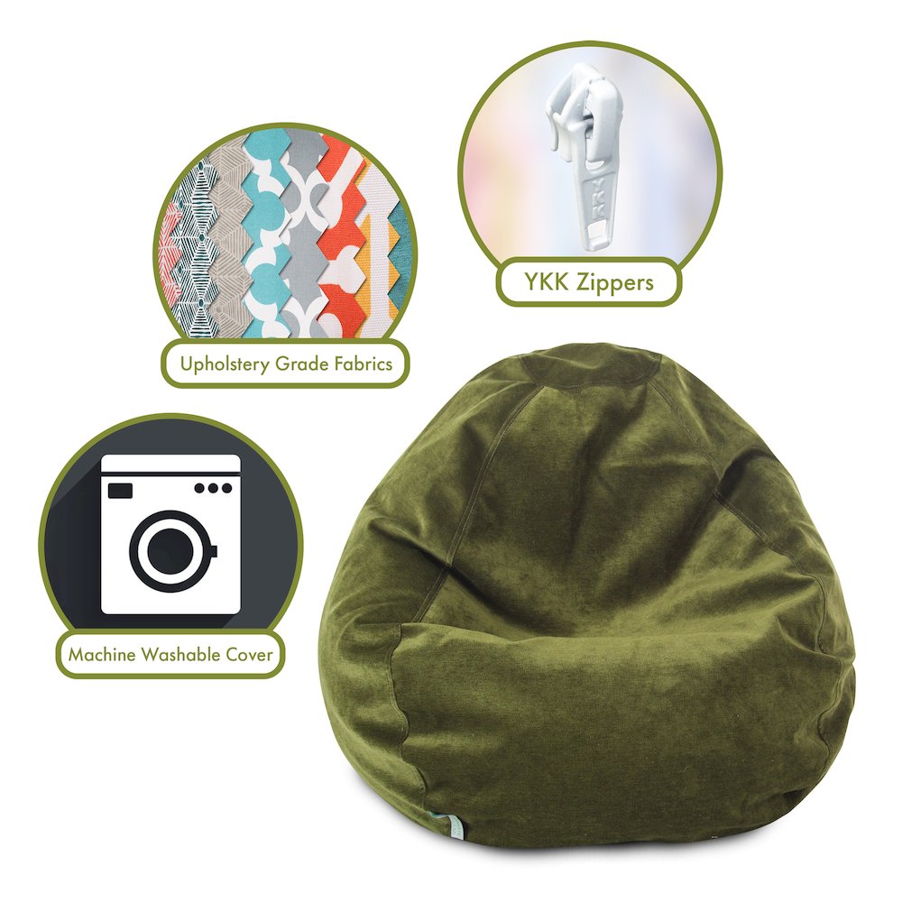 Majestic Home Goods Small Bean Bag Villa Fern. Picture 2