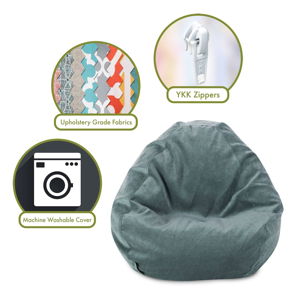 Majestic Home Goods Small Bean Bag Villa Azure. Picture 2