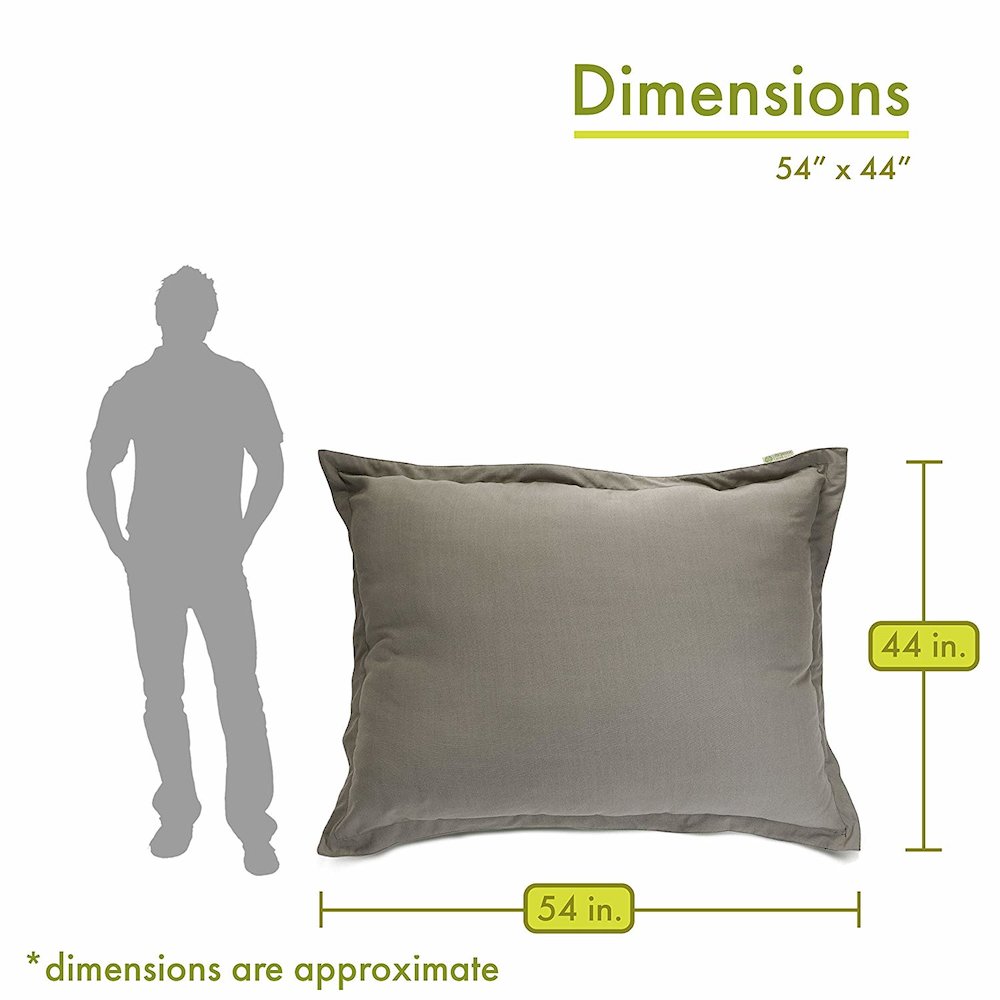 Majestic Home Goods Floor Pillow Wales Gray. Picture 3
